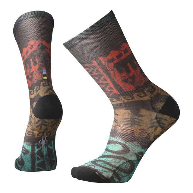 SMARTWOOL Curated Socks model Ms Jaguar Print Crew kolor Tibetan Red