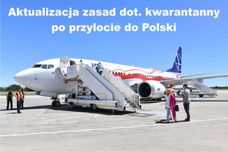 Aktualizacja zasad dot. kwarantanny