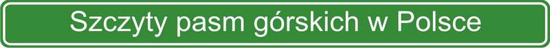 szczyty pasm górskich w Polsce